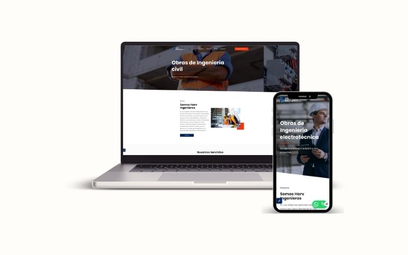 Sitio web Harv Ingenieros – diseñado por BezalelWeb